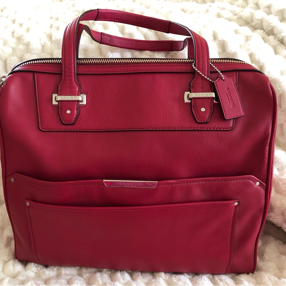Coach Cherry Red Leather Handbag